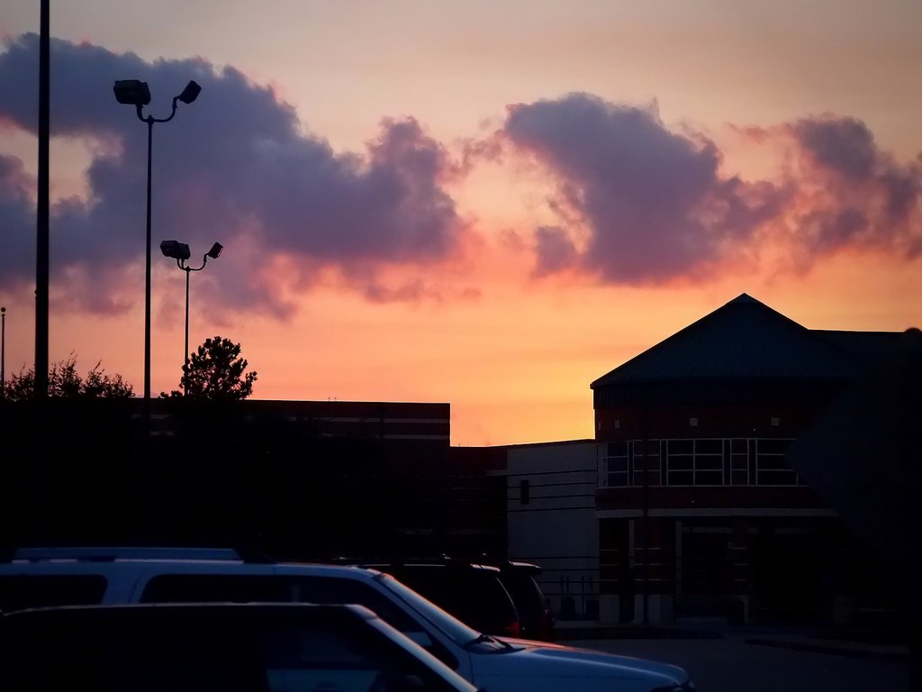Sunset At Highschool